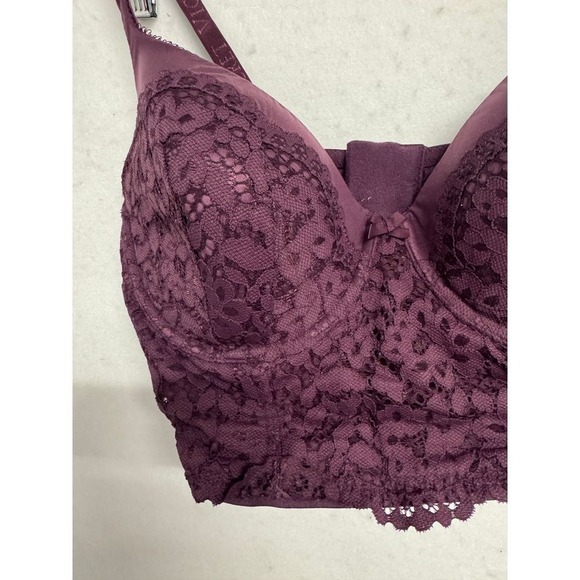 Victoria's Secret Other - Victoria's Secret | SEXY Purple Lace Longline Bra Mini Bustier 38D convertible